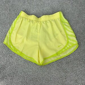 Nike Women's Bright Yellow Athletic Shorts